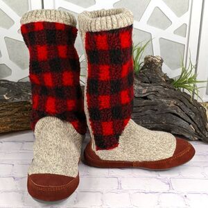 Acorn Checkered Slouch Boots